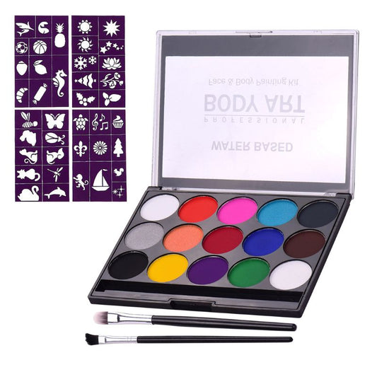 WATER BASED Professional Body Art Face Painting Kit Water Based Removable Body Paint