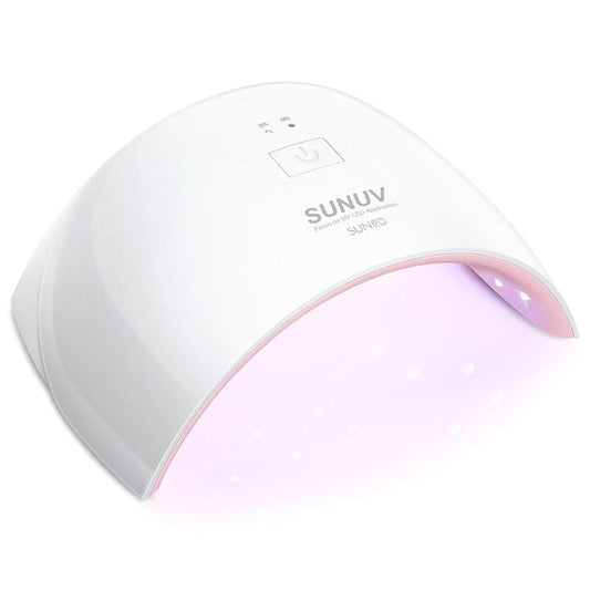 SUNUV UV LED Nail Lamp, UV Light for Nails Dryer for Gel Nail Polish Curing Lamp with Sensor 2 Timers SUN9C Pink Gift for Women Girls