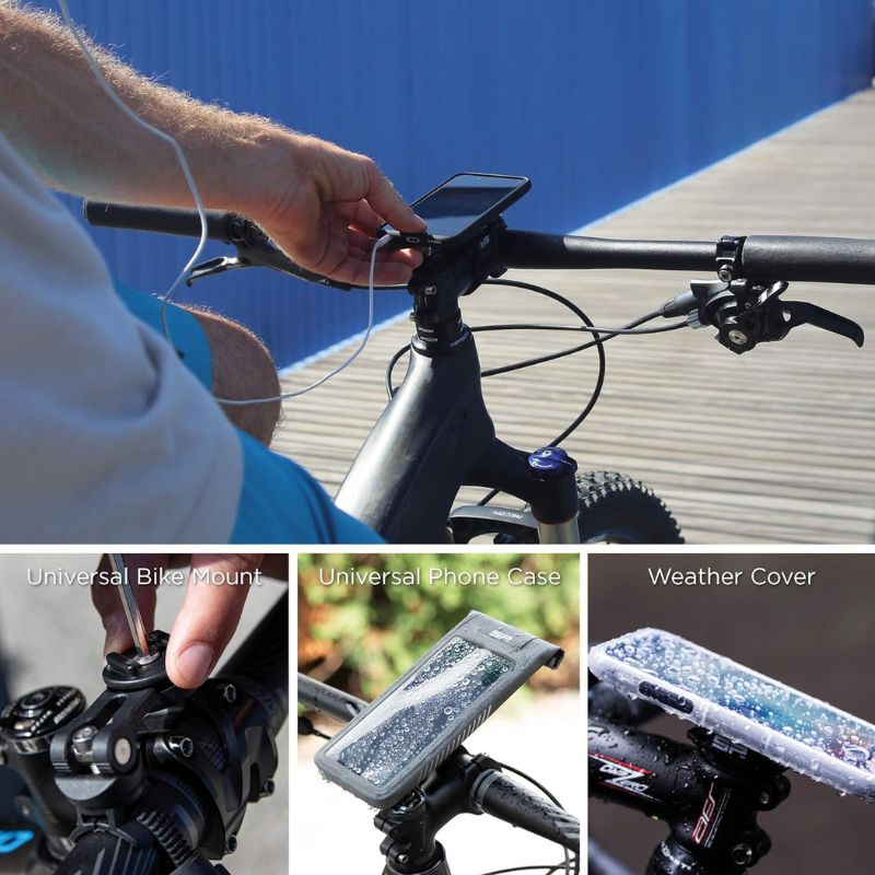 SP CONNECT Bike Bundle Phone Holder | Premium Mobile Phone Holder for Cycling | Electric Bicycle Cell-Phone Holders Smartphone iPhone Samsung | Mountain Road Bike E-Bike Cell Phone Mounts Accessories