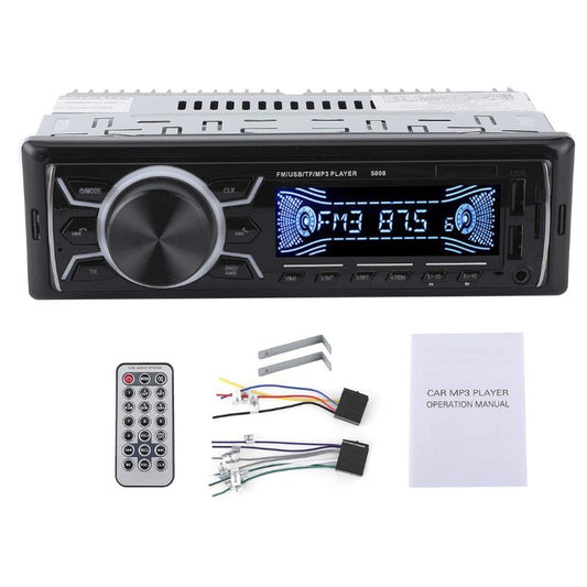 Fydun Car Stereo Receiver 12V 1 Din Car Stereo USB Fast ChargingHands Free Calling Multifunction Car FM Radio Blue-tooth Audio Player with 7 Color Backlight