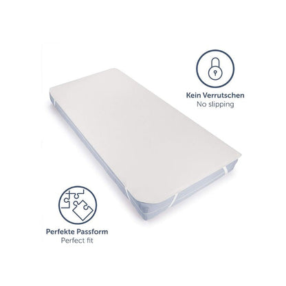 Blumtal Mattress protector Molton 180x200 cm - Breathable mattress protector made of 100% cotton, premium quality and moisture-absorbent, White