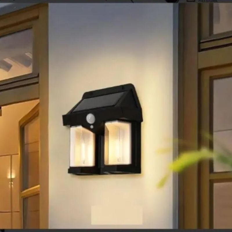 Double Tungsten LED Solar Powered Motion Sensor Wall Lamp CL-228