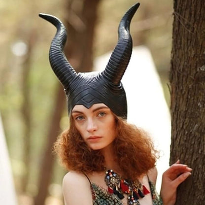 Urantool Halloween Costumes Maleficent Horns Deluxe Headpiece Black Evil Hat for Women