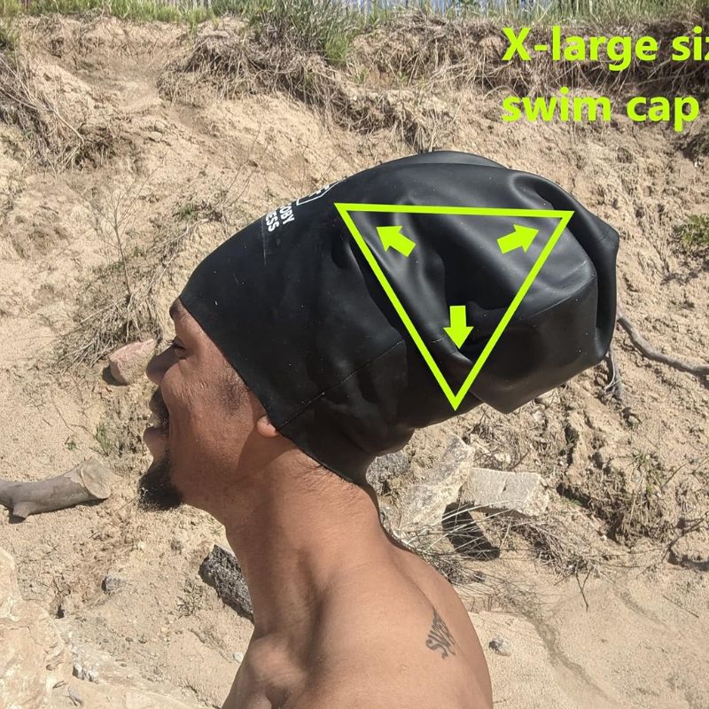 Sargoby Fitness Swim Cap Long Hair Afro Swim Cap Dreadlock Swim Cap Braids Swim Cap Swim Cap for Braids Adult Swimming Cap for Dreadlocks Use for Long Hair Dreadlocks Braids