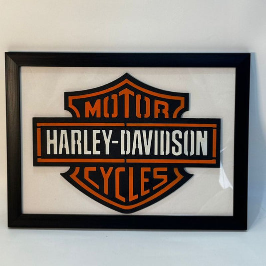 Harley DavidSon 3d logo 9.5x12.5inch wall art