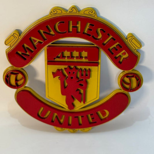 Manchester United 3d logo 12x12inch wall art