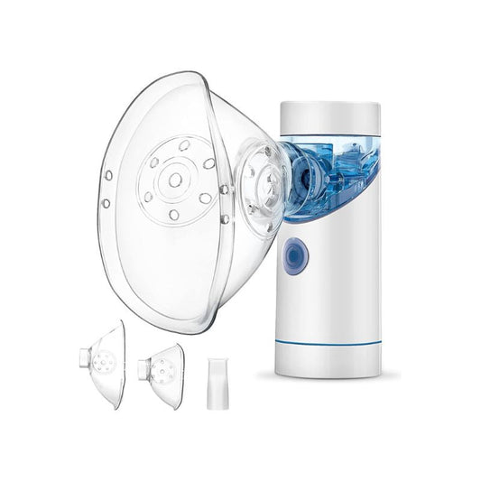 Inhalation Device Portable Nebuliser Set, Low Noise Inhaler Nebuliser with Mouthpiece and Mask, Effective for Respiratory Diseases, USB Rechargeable, Inhaler for Children and Adults