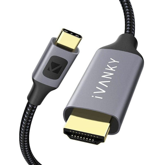 IVANKY USB C to HDMI Cable 6.6ft 4K@60Hz Nylon Braided Cable