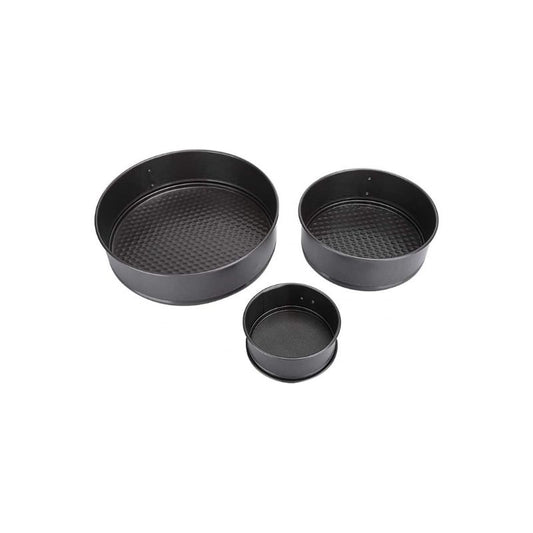 Cake Pan, 3 Pieces/Set 11cm 18cm 24cm Removable Bottom Round Shape Loop Cake Pan DIY Baking Accessories