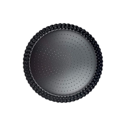 SONSMER Non-Stick Tart and Quiche Pan with Holes, 9 Inch Perforated Tart Pans with Removable Loose Bottom, Round Versatile Fluted Pie, Pizza Flan Pan, Cake Mould, Perforated Tray