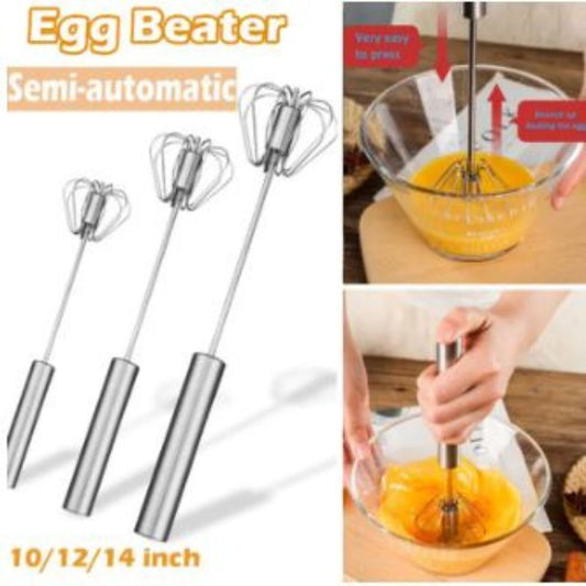 Egg Beater SEMI Automatic Stainless Steel Best Quality set of 2