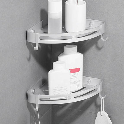 Modern Aluminum Bathroom Accessory Set Silver Bath Shelf