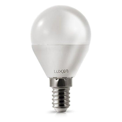 Luxen E14 LED Bulb, 5.5 W, White, 45 x 80mm set of 4