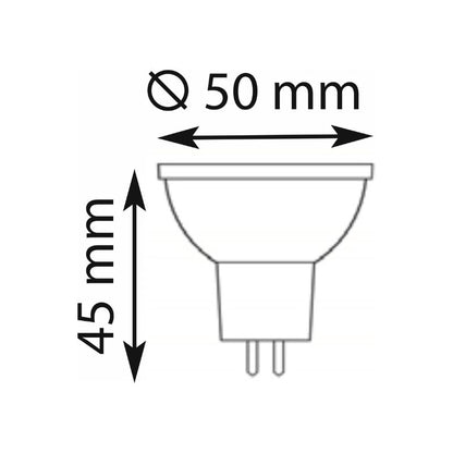 greenandco 10x MR16 GU5.3 LED Spotlight, 3 W, 300 lm, 38°, 2700 K, Warm White, COB LED, 12 V AC/DC, Not Dimmable