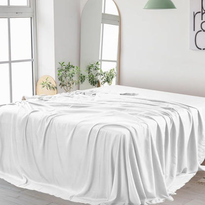 Utopia Bedding Single Flat Sheet - Easy Care Soft Brushed Polyester- Microfiber Fabric - Wrinkle, Shrinkage and Fade Resistant – White