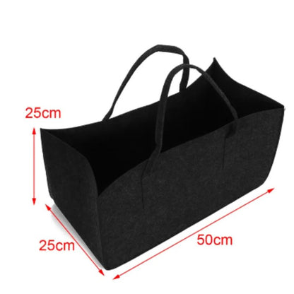 50x25x25cm Capacity 15 kg Firewood Handbag Robust Felt Large Capacity Carrying Storage Shopping Tool Bag