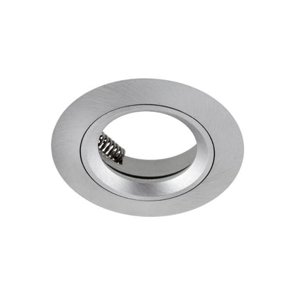 Kyotech 6X Downlights for Ceiling - Recessed, Mounting Hole ø65mm, Frame Aluminium Brushed Silver, ø80x24mm - LED Spot Lights Ceiling with GU10 Lamp Holder