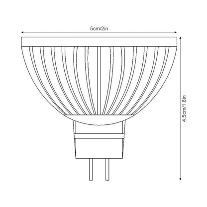 LEDGLE 3.8W GU5.3 MR16 LED Spotlight Lamp A+ Warm White LED Reflector Replaces 50W Halogen Lamp 21LEDs LED Spotlight 12V GU 5.3 LED Bulb 6Pcs