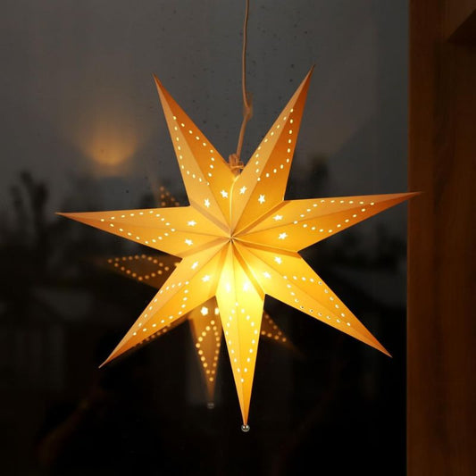 Salcar LED Paper Star for Hanging, Lantern Decoration, Diameter 55 cm