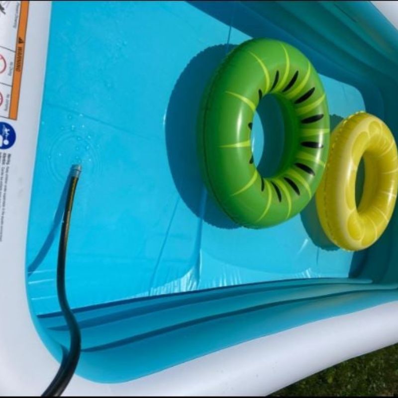 Lunvon Family Inflatable Swimming Pool, 120" X 72" Full-Sized, Lounge Pool for Kids, Adult, Todder