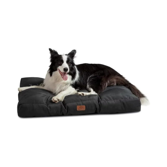 Bedsure Waterproof Dog Bed Large - Washable Dog Bed Mattress with Oxford Fabric, Pet Pillow Cushion for Crate, Black Cheap Dog Bed, 91x68x10cm