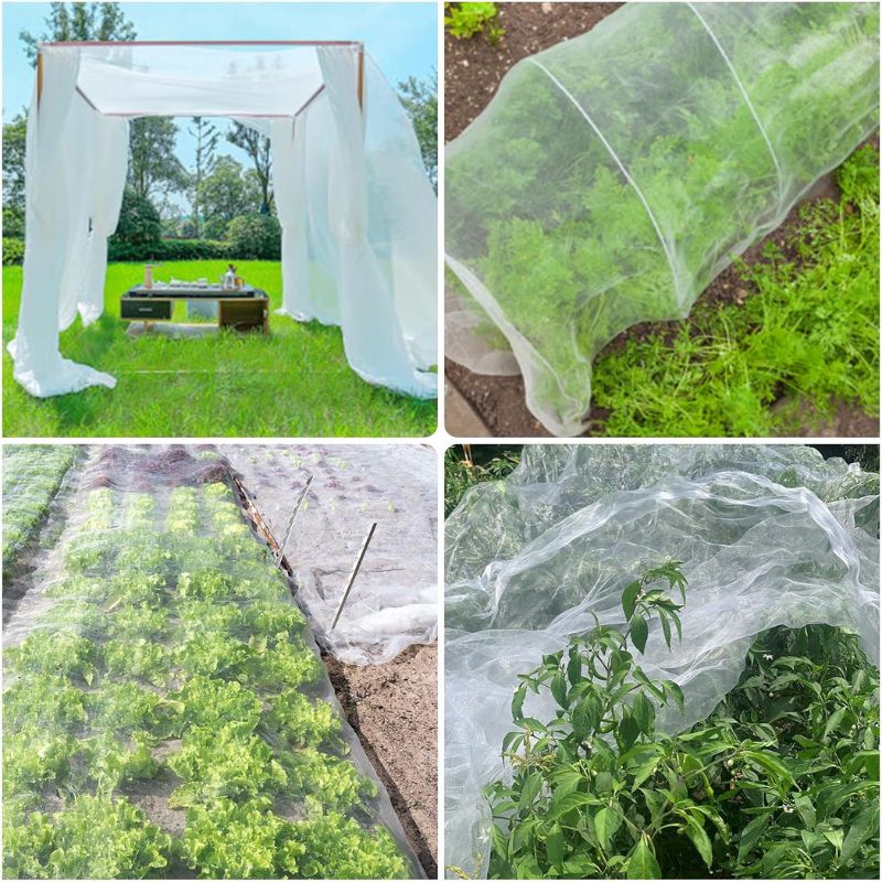 Garden Netting Pest Barrier 10x20 FT Ultra Netting for Garden Protection from Animals, 60 mesh Garden Netting Mesh Covers for Plants, Vegetable and Flowers