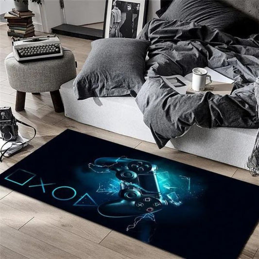 Gamer Controller Area Rugs 3D Art Pattern Printing Large Carpet Non-Slip Floor Mat Doormats Home Runner Rug Carpet for Bedroom Indoor Outdoor(5x4 ft)