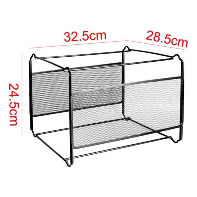 NUOLUX 1PC Metal A4 File Document Stand Rack Desktop Storage Rack File Holder Organizer Office Supplies