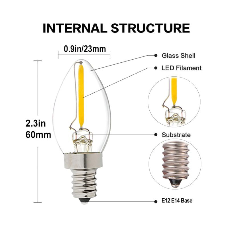 Refriger Light 4Pcs Led Fridge Light Bulb Energy Saving SES Led Pygmy Bulb E14 Lamp 220V-240V Set of 4