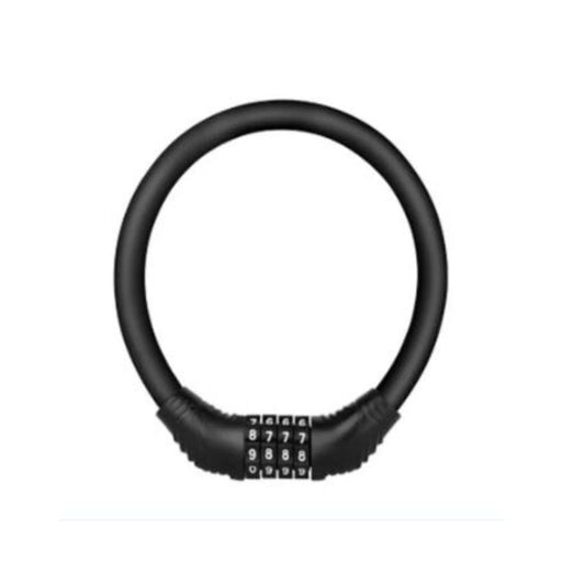 Digital Bicycle Chain Lock Mountain Bike Lock Portable Security Anti-Theft Lock Bike Cable Code Password Lock-Black