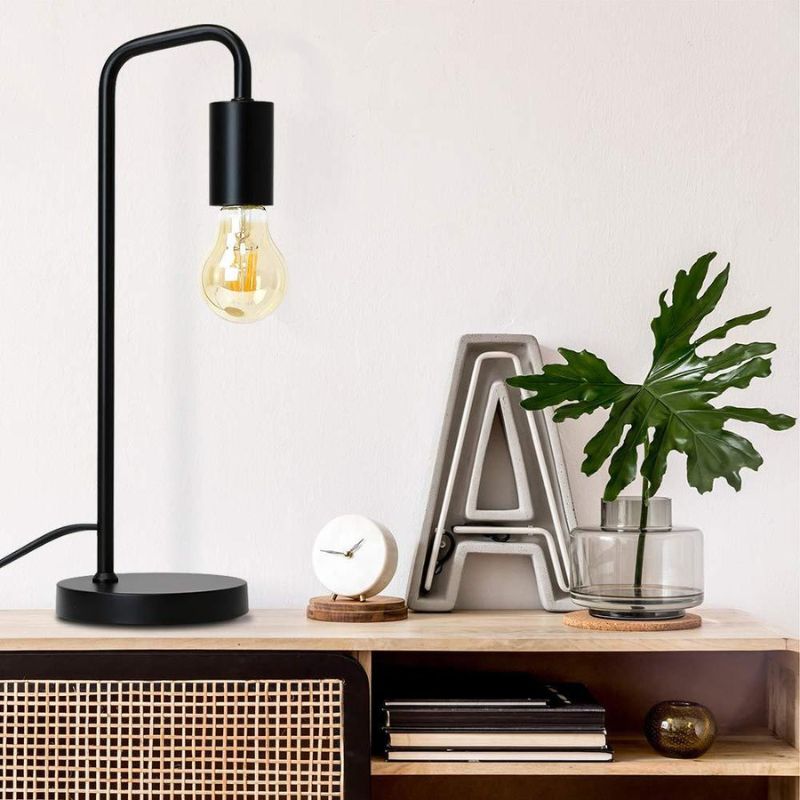 Industrial Desk Lamp, 100% Metal Lamp touch sensor and two usb ports