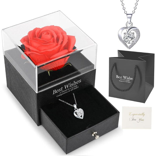 Gift for Women,Eternal Rose with Gift Box,Romantic Birthday Gifts for Her,Mum,Sister,Girlfriend,Grandma on Valentines Day,Anniversary,Mothers