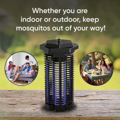 Indoor Outdoor Bug Zapper | MW12 Insect/Bug Killer | 360 Protection | Pets/Kids Friendly| UV Lamp | Black Colour