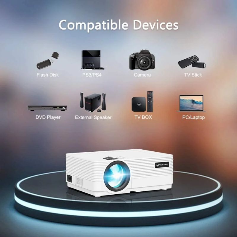 VANKYO Leisure 470 Mini Wifi Projector, 250'' Large Screen and 1080P Supported LCD Home Theater Projector