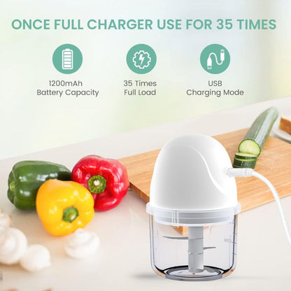 Homlee Automatic Mini Chopper Garlic Mixer Spice Blender 200ml – White