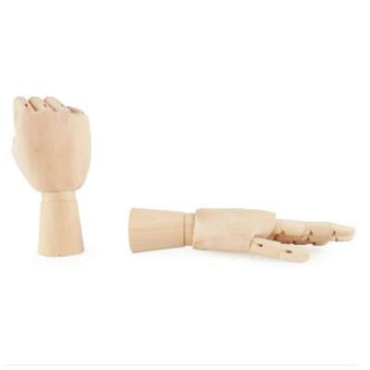 Wooden Hand Manikin Jointed Articulated Flexible Fingers Hand