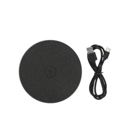 Abastado TS16 Car Qi Fast 10W Non-Slip Wireless Charger Round Docking Pad Black