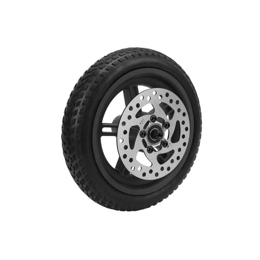 Scooter Solid Disc Brake Tyre, Heavy Duty Shock Absorbing Puncture Resistant Durable Solid Tire Wheel Hub Set Rubber for M365 PRO Electric Scooter