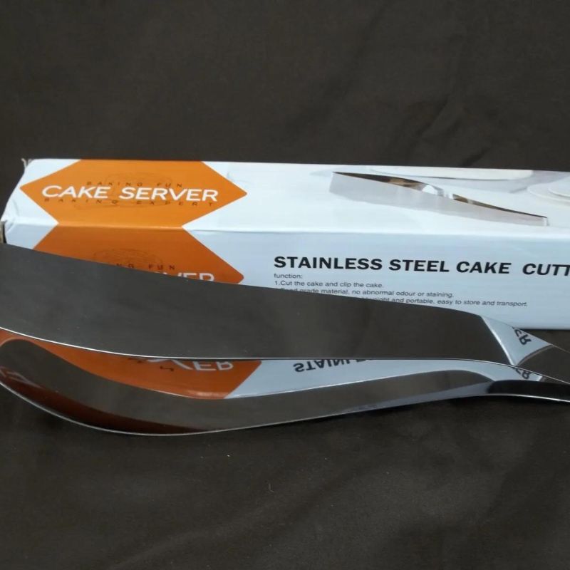 Baking Fun Cake Server Baking Expert Stainless Steel Cake Cutter 9.5"