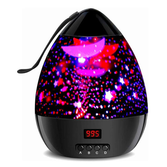 CDUTA Projector Night Light with Timer Rotating Star Light Projector for Kids Colourful LEDs Lamp, Batteries or USB Operated, Great Present for Girls and Boys (Black)