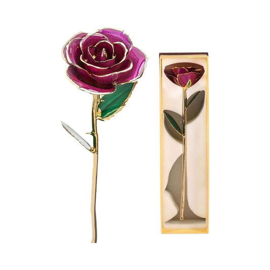 24K Gold Dipped Real Rose Real Everlasting Gilded Rose, Romantic Anniversary Wedding Gifts for Her Forever Preserved Rose