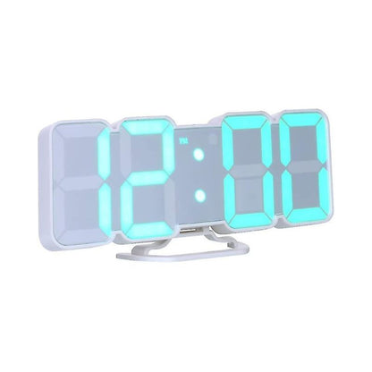 3d Led Wall Clock Electronic Digital Alarm Clock Usb Wireless Rgb Display Alarm Clock