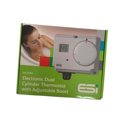 ESI Electronic Dual Hot Water Energy Saving Cylinder Thermostat - ESCTDEB