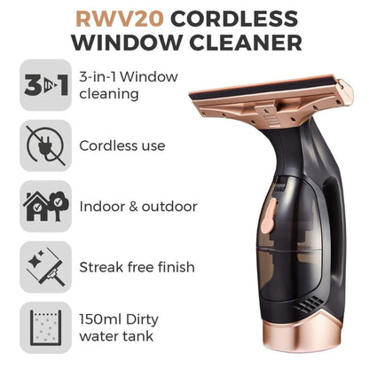 Tower T131000BLG RWV20 Cordless Window Cleaner, Rose Blush Gold