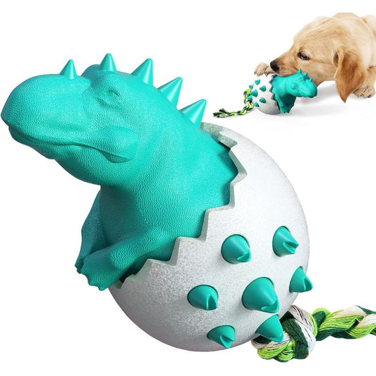 inosaur Egg Chew Toy for Dogs, Dinosaur Egg Dog Molar Teeth for Aggressive Chewers, Durable Rubber Dog Toy, Indestructible Dog Toy