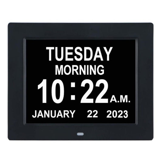 TMC Version 8" Digital Calendar Day Clock Extra Large Impaired Vision