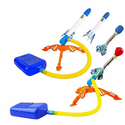 2-IN-1 Super Stomp and Launch Rocket Play Set Game for Children