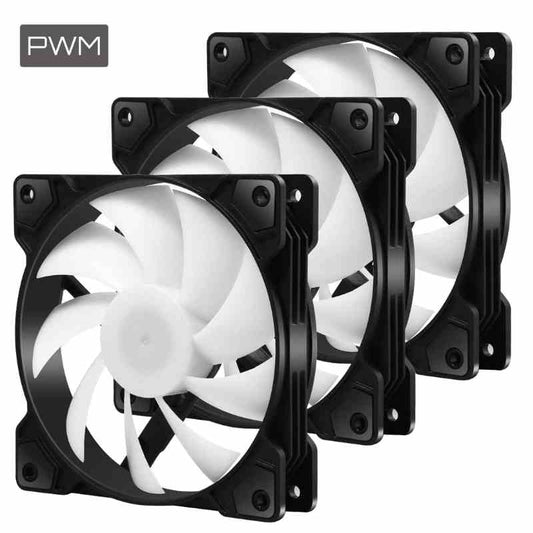 upHere 120mm PWM 4-Pin High Airflow Long Life Case Fan for PC Cases, CPU Coolers