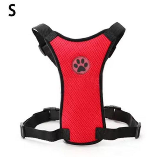 New Breathable Mesh Dog Harness with Leash and Adjustable Straps, Pet Harness with Car Seat Belt, Dog Chest Straps