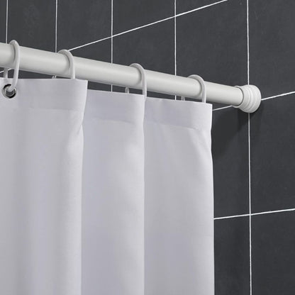 SimpleHome Lenny I Shower Curtain Rail without Drilling Extendable (White, 70 cm to 105 cm, 1 Piece) I Diameter 2.5 cm I Telescopic Rod Tension Rod Adjustable Shower Rod, Curtain Rod, Clothes Rail